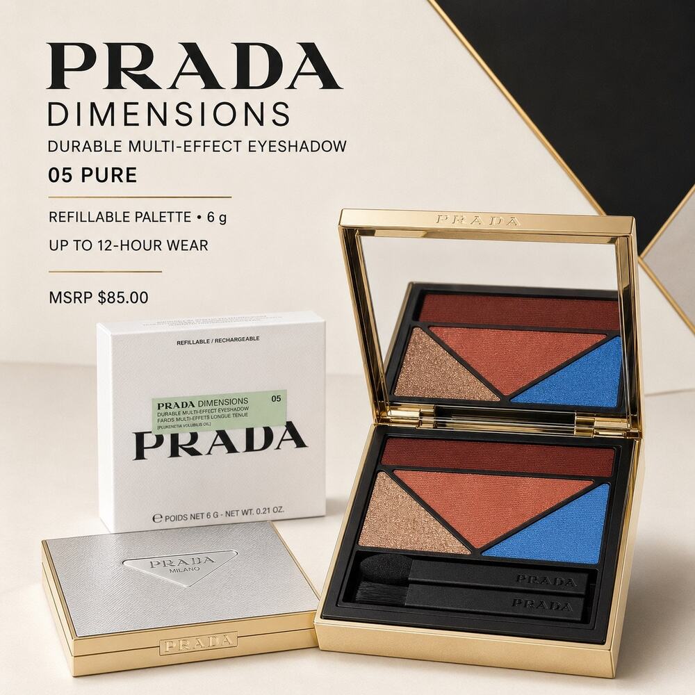 Prada Dimensions 05 Pure Refillable Eyeshadow Palette 6g with Box